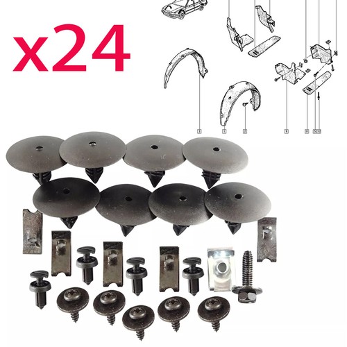 Front wheel arch lining - lining, clips