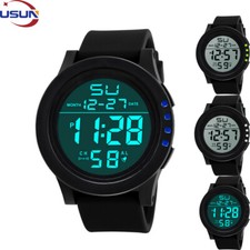 Unisex LED Screen Digital Sport Watch Stopwatch Date Military Watches Wristwatch