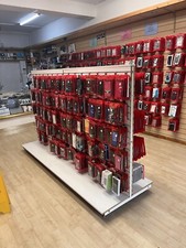 Retail SLATWALL GONDOLA  WITH INSERTS DISPLAY AREA - 8ft Double sided Wi Shleves