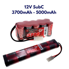 12V SubC SC Premium Racing RC NiMh Battery Pack +Custom Connector -3700-5000mAh