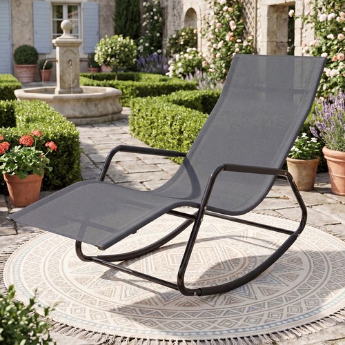 Patio lounge chair with curved - patio,