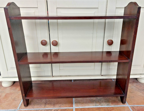 Vintage mahogany wall - , shelves