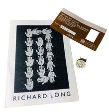 Art Leaflet Richard Long Walking an Marking with Ticket Vintage ra