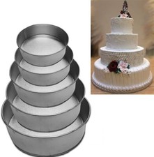 ROUND SHAPE CAKE TINS SET OF 4 & 5 BAKING  PANS BAKEWARE WEDDING CELEBRATION