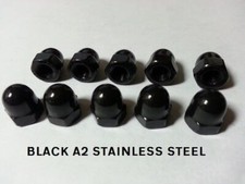 BLACK STAINLESS STEEL DOME NUTS A2-70 Stainless Steel M3 M4 M5 M6 M8 M10 M12