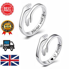 To My Daughter And My Granddaughter Ring 925 Sterling Silver Adjustable Hug Ring