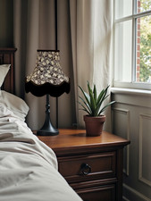 Feather print floor lampshades