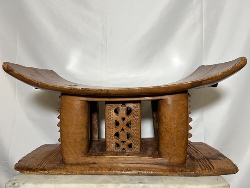 Antique ashanti stool hand - antique,