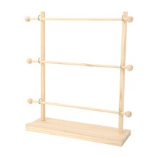 Ribbon Storage Rack Multi Layers Foldable Solid Wood Ribbon Holder Organizer