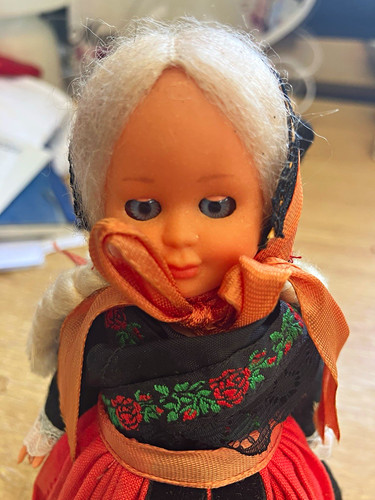 Welsh doll figurine white - welsh,