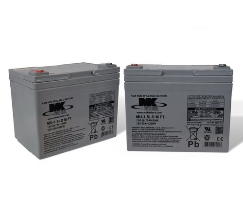 Pair 12v 34ah agm - x,