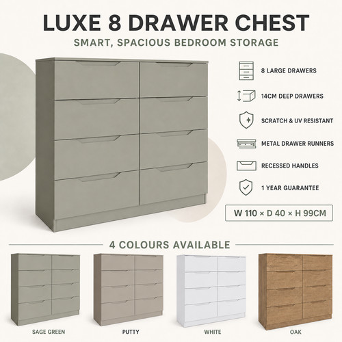 Chest drawers storage wide - of,