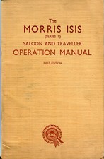 Morris Isis Series II Saloon & Traveller original English language handbook 1956