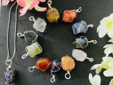 Wire Wrapped crystal necklace