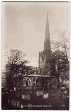 Castle Donington Church Derbyshire - Pre WWI Real Photo Postcard P15
