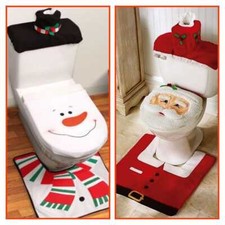 Santa Clause/Snowman Toilet