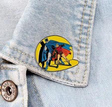 DC Bat Man And Robin Enamel Pin Badge