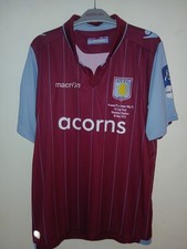 Aston Villa 2015 FA cup shirt vs Arsenal macron Football Shirt Size XLJ