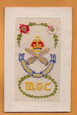 WW1 Regimental Embroidered Silk Postcard -  Machine Gun Corps.