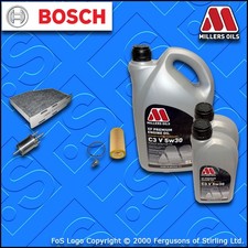 SERVICE KIT for AUDI A3 (8P) RS3 RHD OIL FUEL CABIN FILTERS +XF OIL (2011-2012)