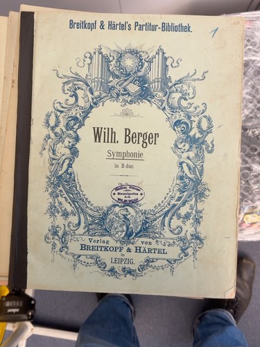 Wilhelm berger symphony 1 - berger, no.1