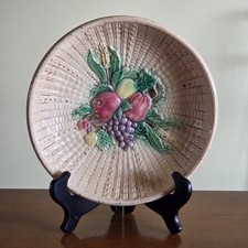 Vintage Majolica Bowl Raised