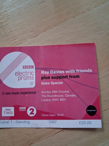 Ray davies ticket - davies,