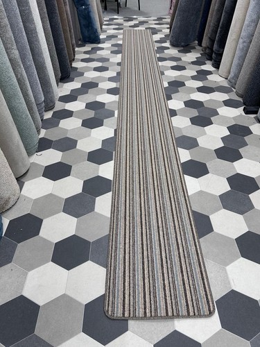 Beig brown teal carpet - carpet, stair