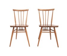 2 X ERCOL VINTAGE DINING CHAIRS - MID CENTURY RETRO