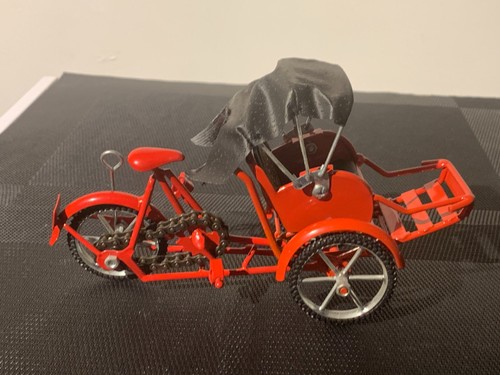 Miniature diecast red cycle - cycle, 3-