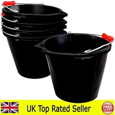 heavy duty rubber buckets with