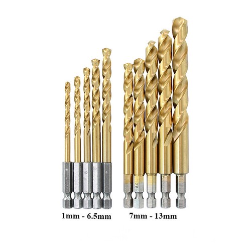 Hex shank hss titanium - 1/4'',