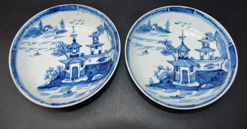 Pair antique lowestoft - pair,