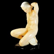 FINE VERY LARGE ART DECO WILHELM GOEBEL NUDE FIGURINE by FRITZ WINKLER - 1937