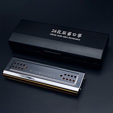 1-Swan 2-in-1 Dual-sided Tremolo Harmonica Mouth Organ Dural Key Of C&G 24 ABRE