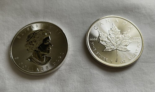 Silver maple leaf coin - 1,