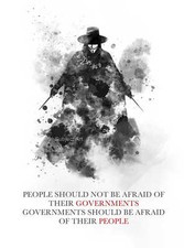 ART PRINT V for Vendetta Quote Anonymous, Movie, Mask, Guy Fawkes, Gift