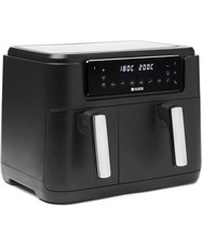 Haden 9.5L Dual Air Fryer 2400W – Sync Finish, Match Cook, 12 Presets, Black