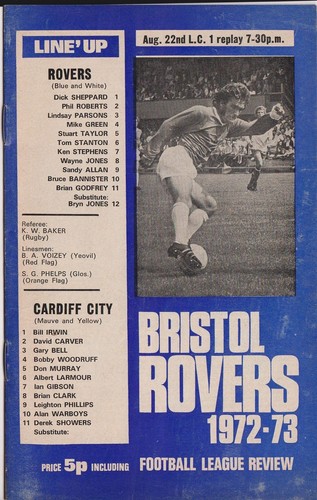 Football programme bristol - programme,