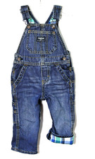 Oshkosh B'gosh Boys Denim Dungaree, 12 Months, Warm Linen Blue