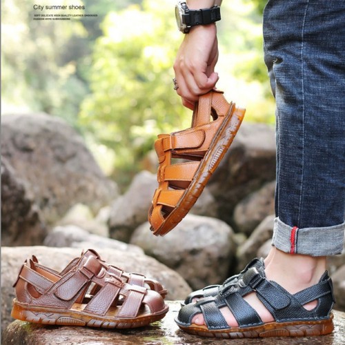Men leather sandal mule - men,