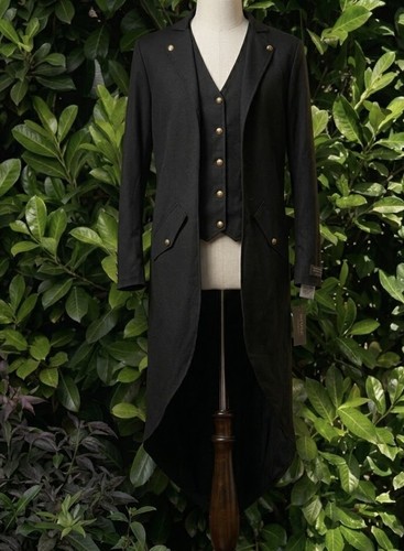 Seampunk gothic waistcoatlong - gothic,