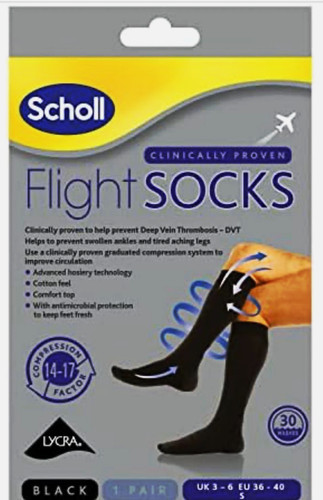 Scholl flight socks black - socks,