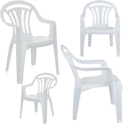 Stackable white plastic garden - white,