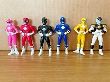 Bundle of all 6 Power Rangers Mighty Morphin Mini Figures from Cereal 1993 V.VGC