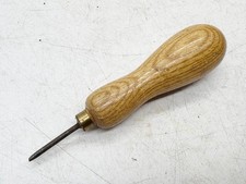 VINTAGE WOODEN HANDLE BRADAWL AWL HAND TOOL FOR CARPENTRY LEATHERWORK