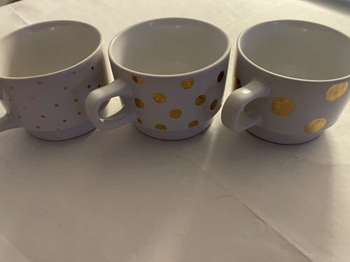 Set white gold polka - set, 3