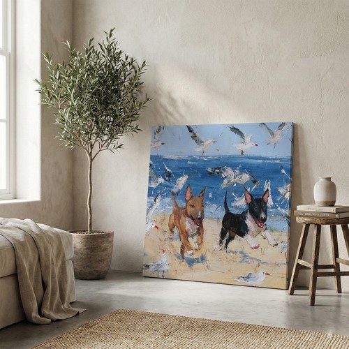 English bull terrier canvas - english,