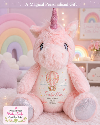Personalised teddy unicorn - personalised,