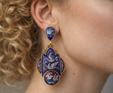 Museum dove bird swan earrings - museum,